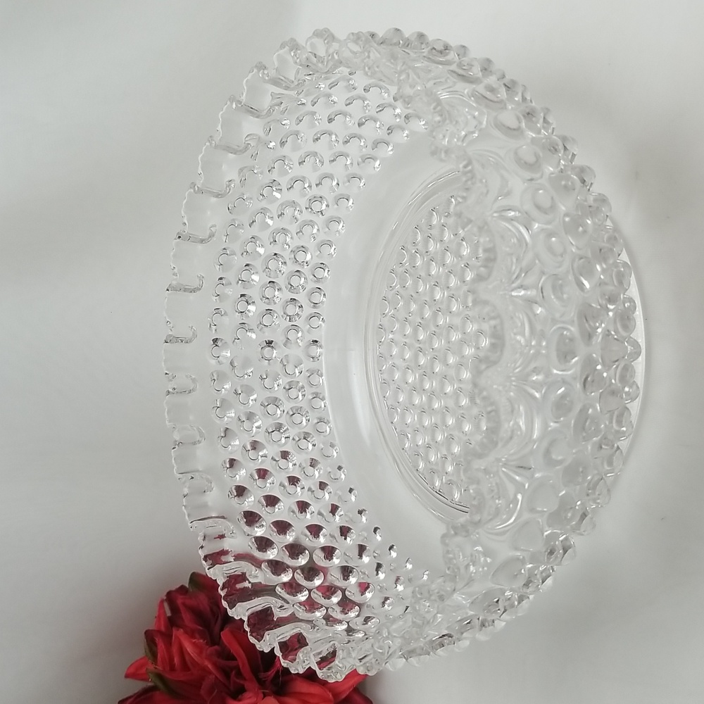 Antique EAPG Elson Glass Dewdrop Master Berry Bowl